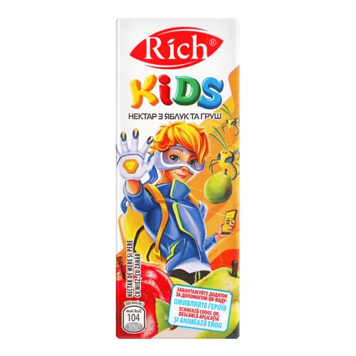 Нектар яблучно-грушевий Rich Kids т/п 200мл