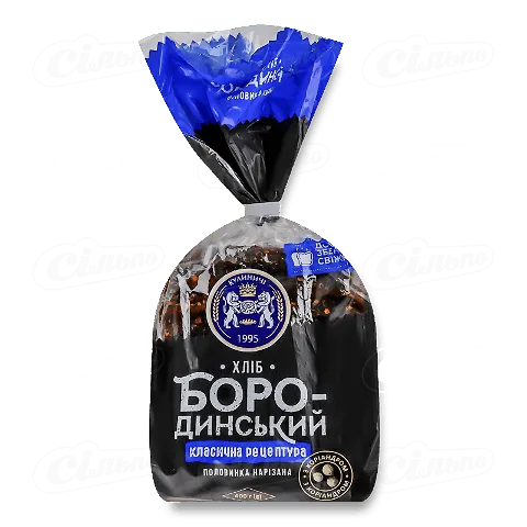 Хліб Кулиничі Бородинський половинка нарізаний, 400г