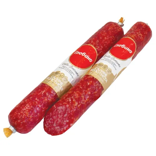 Ковбаса Глобино Салямі золотиста сирокопчена вищий гатунок