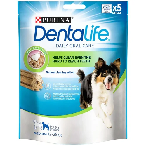Ласощі для собак DentaLife Medium для середніх порід для здоров'я ротової порожнини 115г