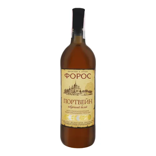 Вино 0.75л 17% біле кріплене Портвейн південний Форос пл
