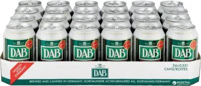 Упаковка пива DAB світле фільтроване 5%, 0.33л x 24 шт