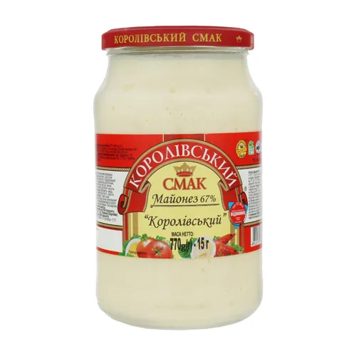 Майонез 67% Королівський Королівський смак с/б 770г