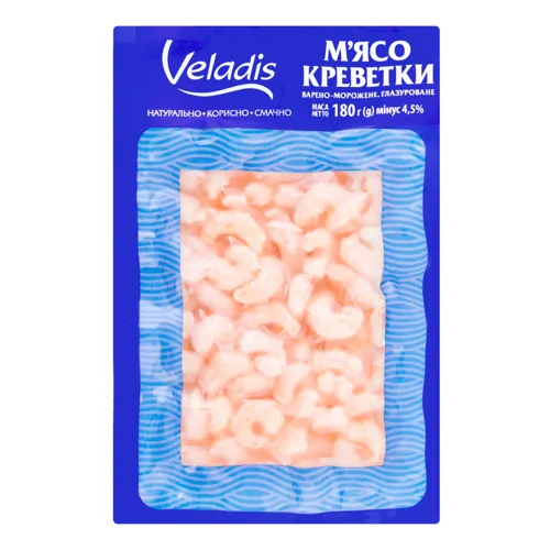 М'ясо креветки глазуроване Veladis вищого ґатунку 180г