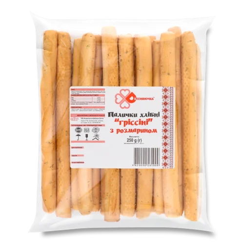 Хлібні Палички З Розмарином, Гріссіні, в/ґ, 250г