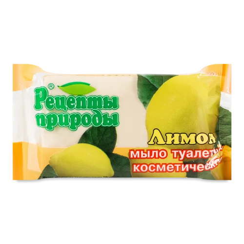Туалетне Мило Косметичне Лимон, Натуральне, Рецепти Природи, 200г