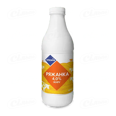Ряжанка Премія 4% пляшка, 870г