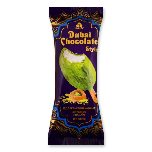 Ескімо Морозиво Пломбір З Кадаїфом Dubai Chocolate Style, м/у 55г