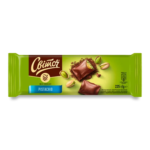 Молочний Шоколад з Лісовими Горіхами та Фісташками, с/в, 225г