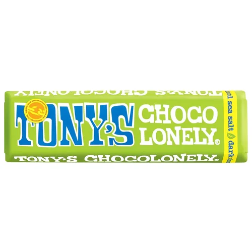 Батончик Tony's з чорного шоколаду з мигдалем та морською сіллю 47г
