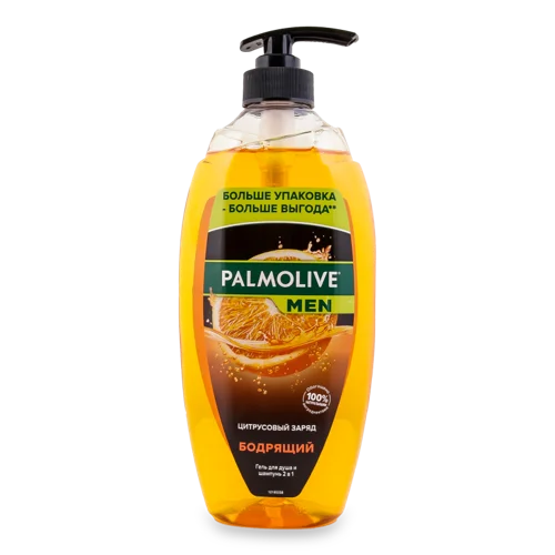 Гель для Душу і Шампунь 2в1 Підбадьорливий Цитрусовий Заряд Palmolive, пластикова пляшка 750мл