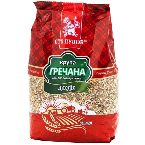 Крупа гречана Сто Пудів проділ 700г
