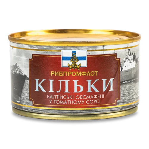 Кільки Балтійські Обсмажені В Томатному Соусі, в/ґ, з/б 230г