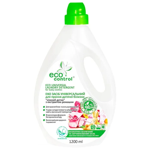 Гель для прання Eco Control Ніжний дотик Універсальний з екстрактом ромашки 1,2л