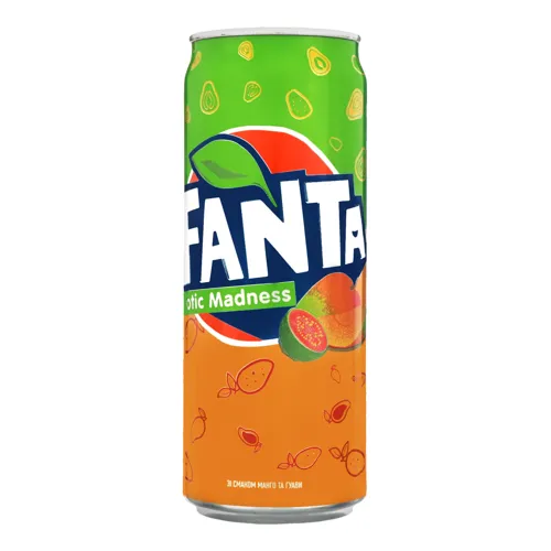 Напій безалкогольний сильногазований зі смаком манго та гуави Fanta з/б 330мл