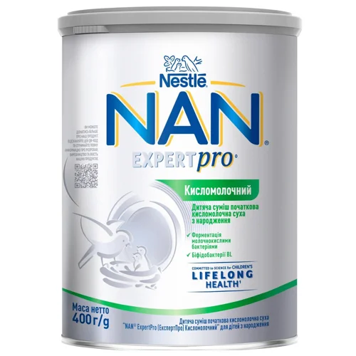 Суміш молочна суха NESTLÉ® NAN® ExpertPro Кисломолочна для дітей з народження 400г