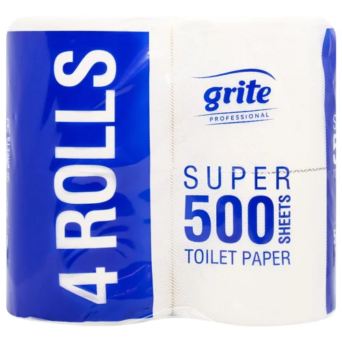 Туалетний папір Grite Super Mini 500 листів 2-шаровий 4шт
