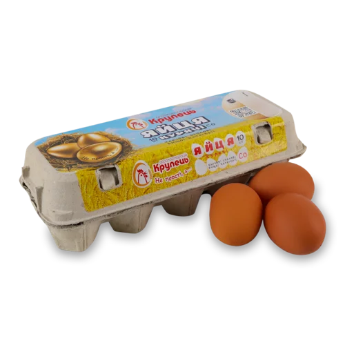 Яйця Курячі Харчові Столові Крупець, к/у, 10шт