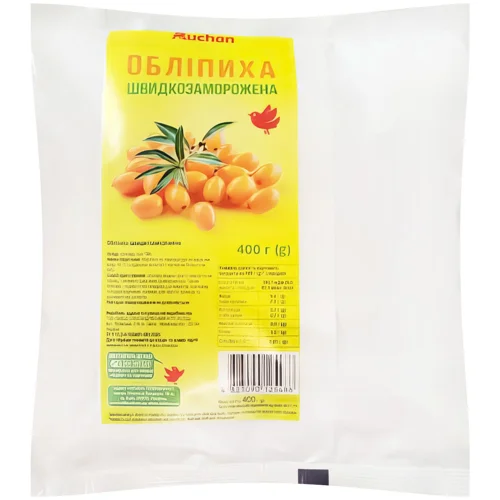 Обліпиха Auchan швидкозаморожена 400г