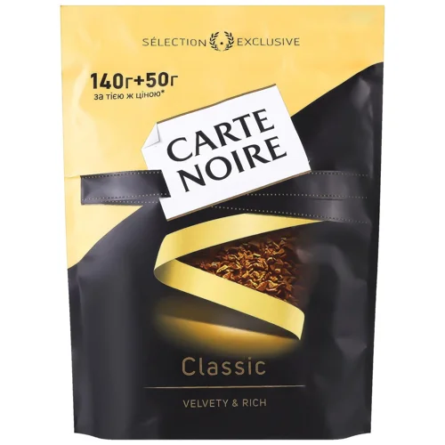 Кава розчинна Carte Noire Classic 190г
