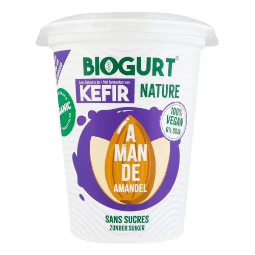 Кефір рослинний органічний з мигдалем без цукру Nature Biogurt ст 400г