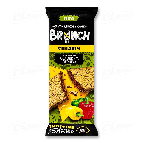 Мультизлакові снеки 47г АВК Бранч сендвіч із солодким перцем м/уп