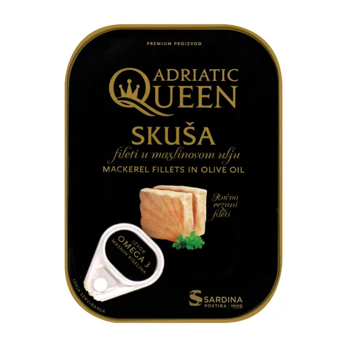 Скумбрія Adriatic Queen філе в оливковій олії,105г