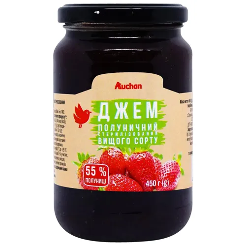 Джем Ашан полуничний 450г