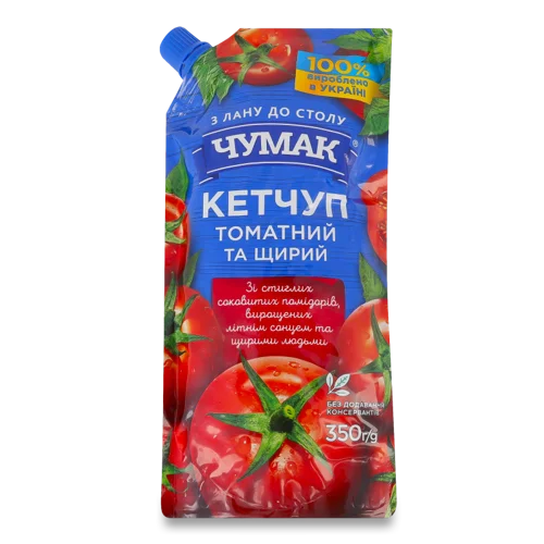 Кетчуп Томатний Чумак В/ґ, 350г
