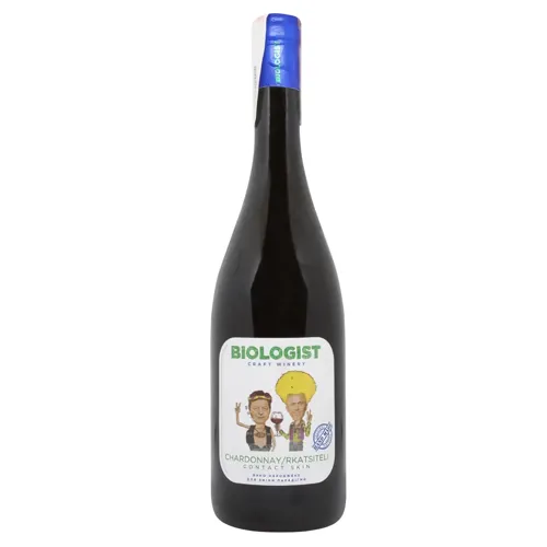 Вино Biologist Chardonnay Rkatsiteli не фільтроване біле сухе 13% 0,75л