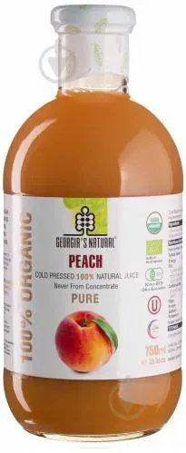 Сік органічний Georgias Natural Персик 0.75л скло