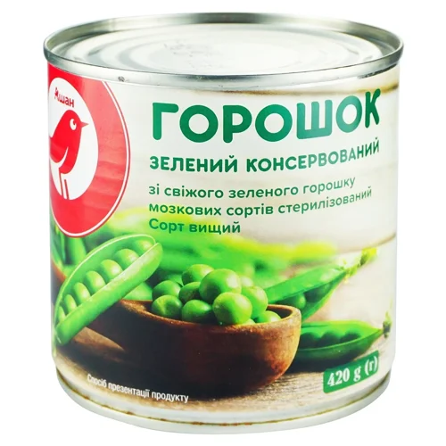 Горошок зелений Auchan 420г