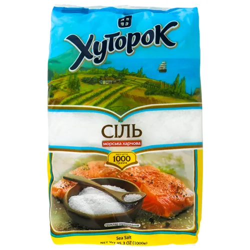 Сіль Хуторок Морська харчова, 1кг