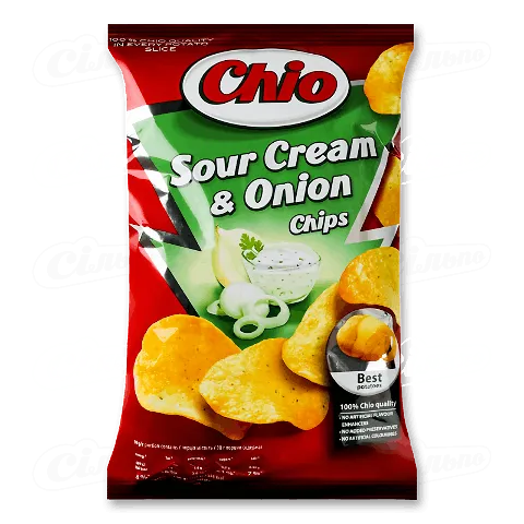 Чіпси Chio картопляні зі смаком сметани та цибулі 75г