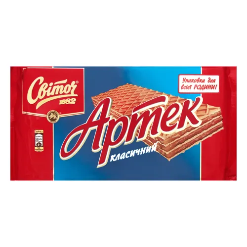 Вафлі Артек класичний Світоч м/у 250г
