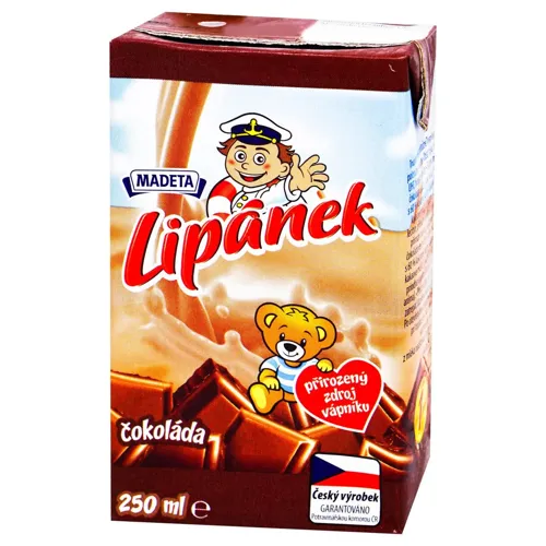 Молоко Madeta Lipanek ультрапастеризоване зі смаком какао 1,3% 250мл