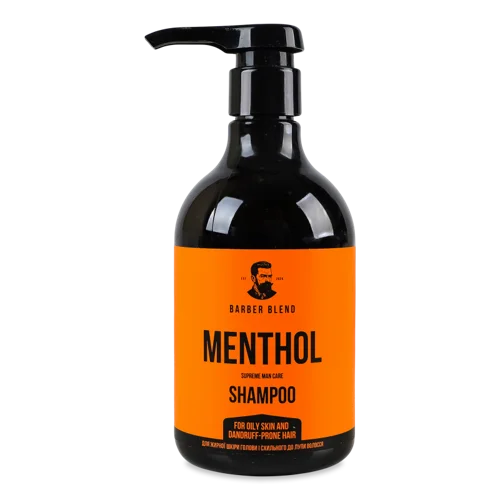 Шампунь для Жирної Шкіри Голови та Лупи Menthol Barber Blend, 500мл