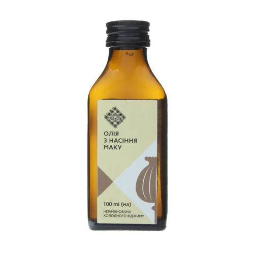 Олія З Насіння Маку Нерафінована Холодного Віджиму, 100 мл