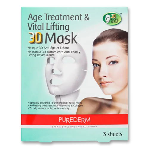 Маски для Обличчя 3D Антивікові Ліфтингові Purederm 1шт