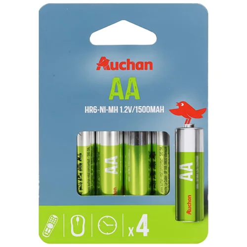 Акумулятори Auchan Basic 1500 АА 4шт