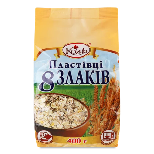 Пластівці Миттєвого Приготування 8 Злаків, в/ґ, 400г
