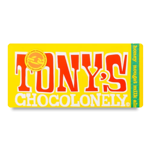 Шоколад Молочний Tony's Chocolonely З Медом, Мигдаль, Нуга, в/ґ, 180г
