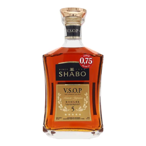 Коньяк 0.75л 40% П'ять зірок V.S.O.P Shabo пл