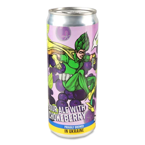 Пиво Світле Нефільтроване Непастеризоване Sour Ale З Чорною Смородиною, 0.33л, 4.8% з/б