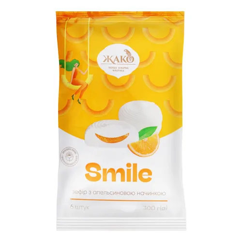 Зефір з апельсиновою начинкою Smile Жако 300г