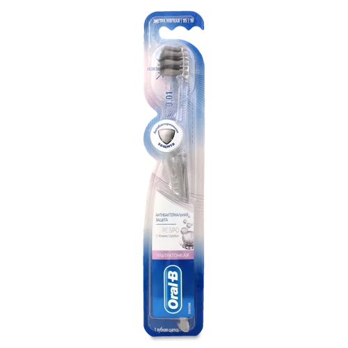 Зубна Щітка Ультратонка Антибактеріальний Захист Срібло Oral-B, шт