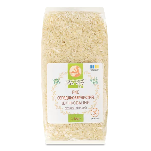 Рис Середньозернистий Шліфований Ms.Tally, 1кг