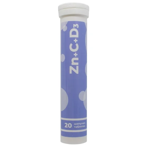 Таблетки шипучих Zn+C+D3 20шт