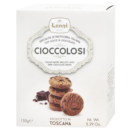 Печиво Lenzi Cioccolosi з какао і темним шоколадом 150г