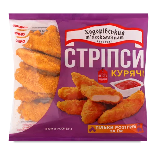 Курячі Стріпси В/ґ Заморожені Ходорівський М'ясокомбінат, 390г